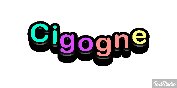 Cigogne Effet de texte