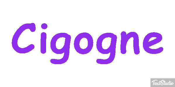 Cigogne Effet de texte