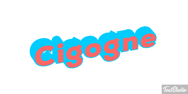 Cigogne Effet de texte