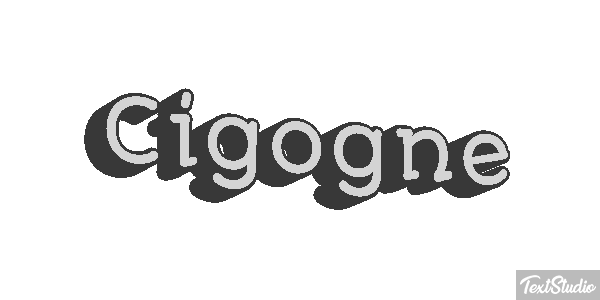Cigogne Effet de texte