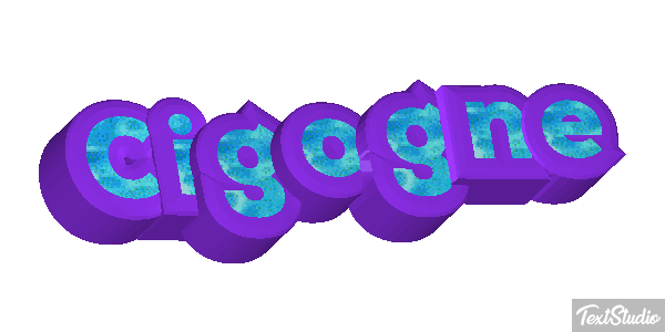 Cigogne Effet de texte