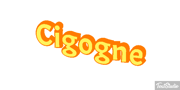 Cigogne Effet de texte