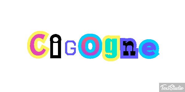 Cigogne Effet de texte