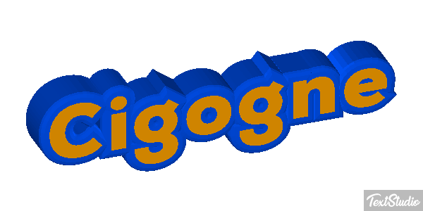 Cigogne Effet de texte