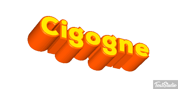 Cigogne Effet de texte