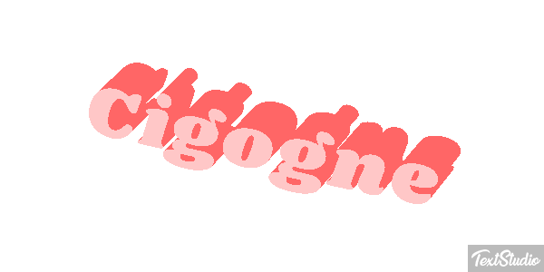 Cigogne Effet de texte