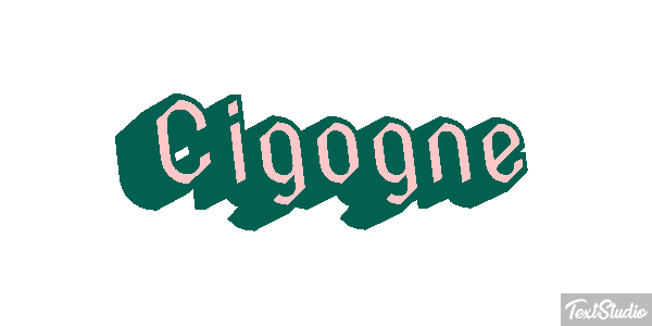 Cigogne Effet de texte