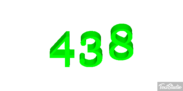 438 Texteffekt