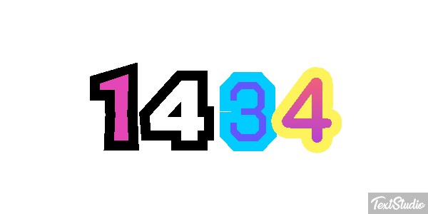 1434 Текстовый эффект