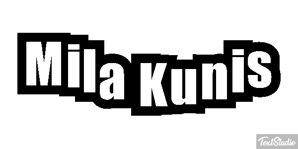 Mila Kunis Text effect
