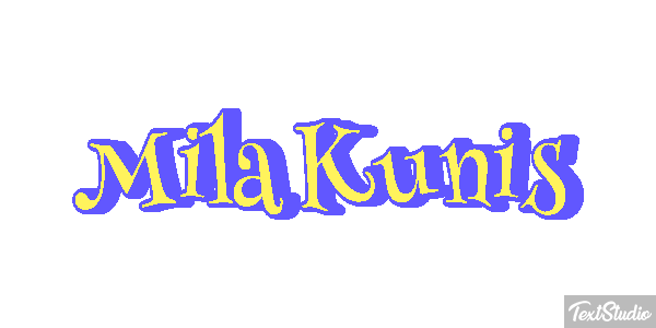 Mila Kunis Text effect