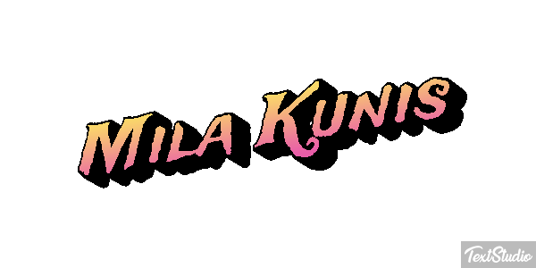 Mila Kunis Text effect