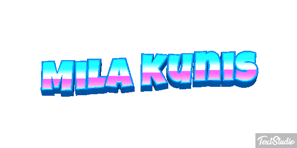 Mila Kunis Text effect