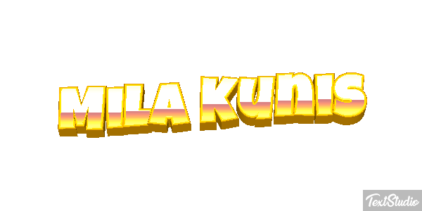 Mila Kunis Text effect
