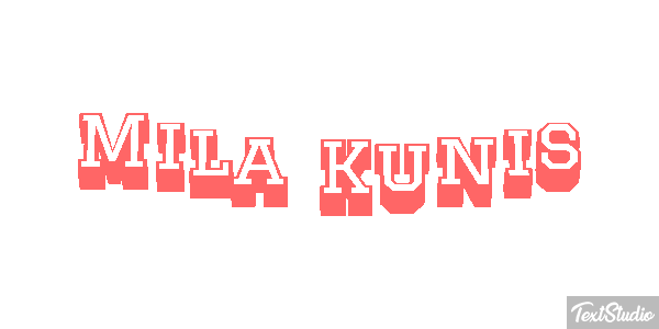 Mila Kunis Text effect