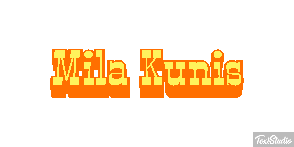 Mila Kunis Text effect