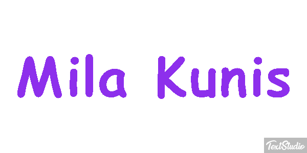 Mila Kunis Text effect