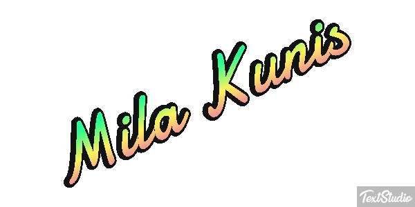 Mila Kunis Text effect