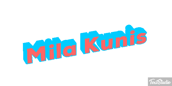 Mila Kunis Text effect