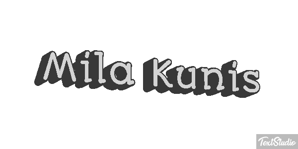 Mila Kunis Text effect