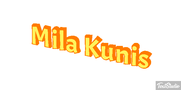 Mila Kunis Text effect