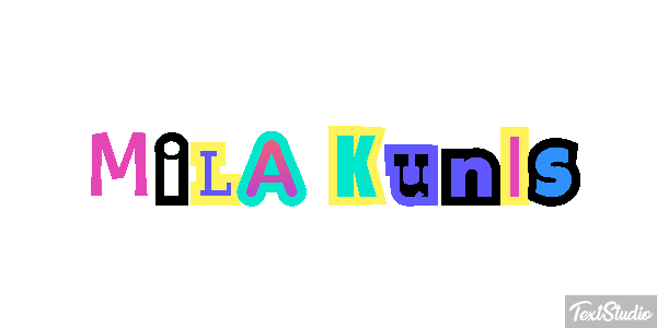 Mila Kunis Text effect