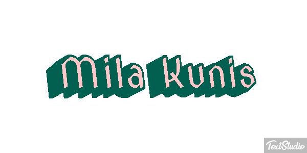 Mila Kunis Text effect