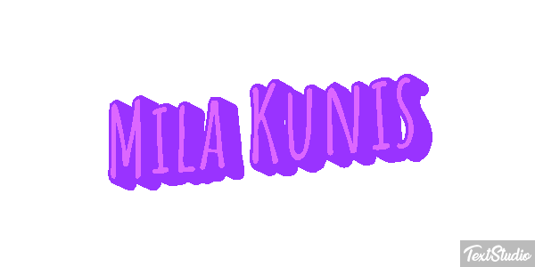 Mila Kunis Text effect