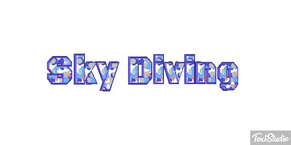 Sky Diving Text effect