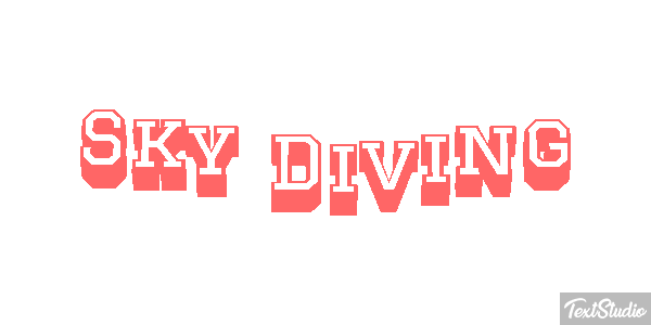 Sky Diving Text effect