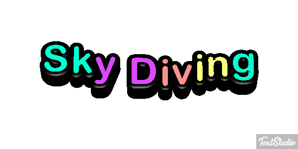Sky Diving Text effect