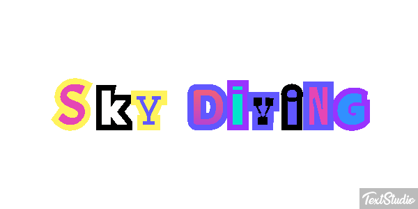 Sky Diving Text effect