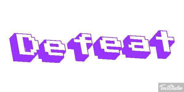 Defeat Text effect