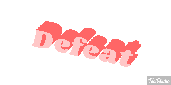 Defeat Text effect
