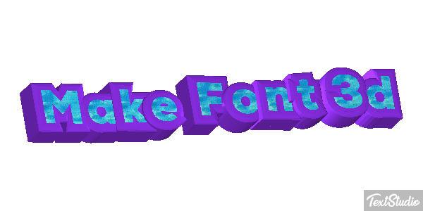 Make Font 3D Text effect