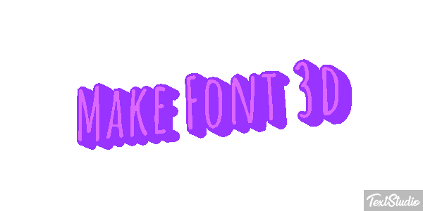 Make Font 3D Text effect