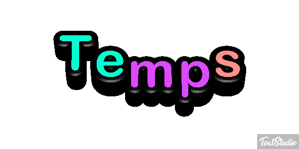 Temps Effet de texte