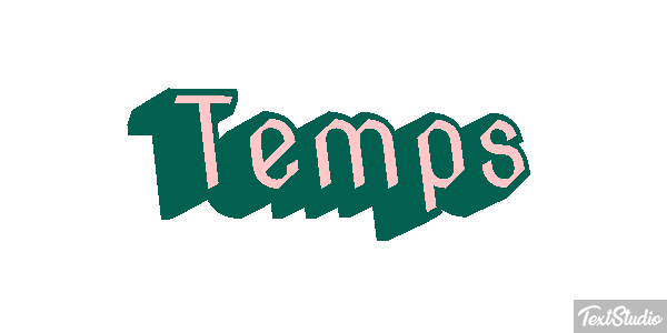 Temps Effet de texte