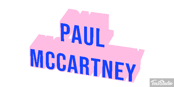 Paul McCartney Text effect