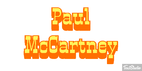 Paul McCartney Text effect