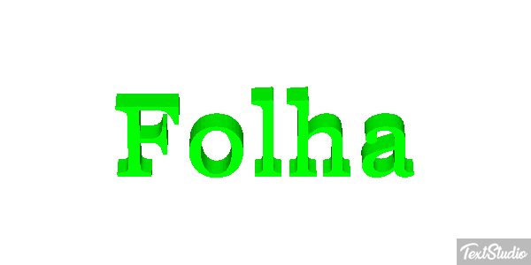 Folha Текстовый эффект