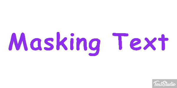 Masking Text Text effect