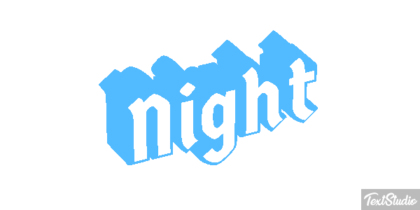 Night Effetto testo