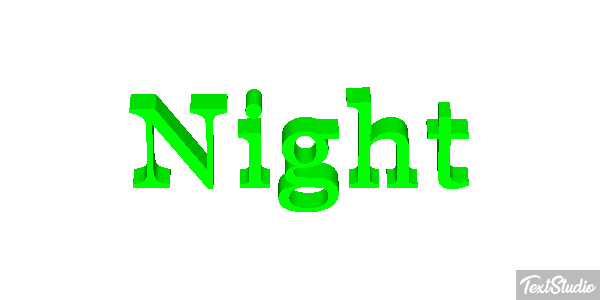 Night Effetto testo
