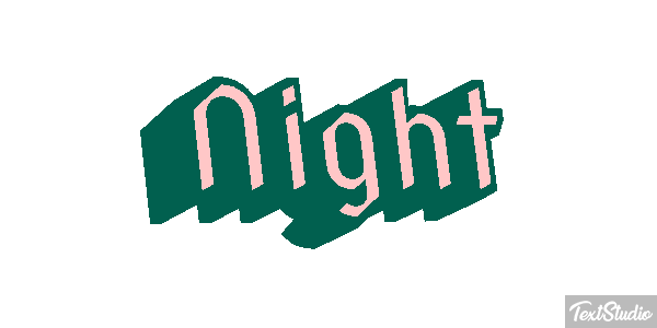 Night Effetto testo