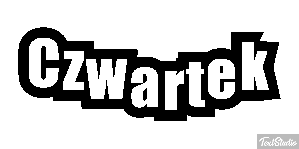 Czwartek Efekt tekstowy