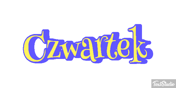 Czwartek Efekt tekstowy