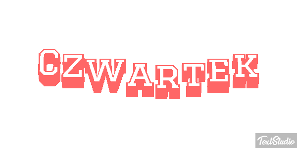 Czwartek Efekt tekstowy