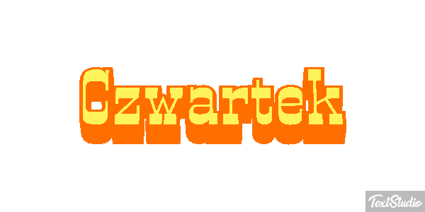 Czwartek Efekt tekstowy