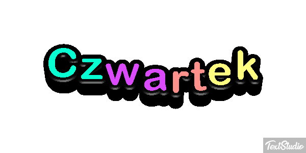 Czwartek Efekt tekstowy